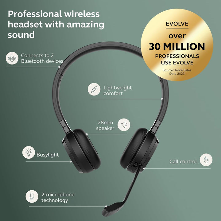 Jabra Evolve 65 TE MS Stereo USB-A incl. Ladestation