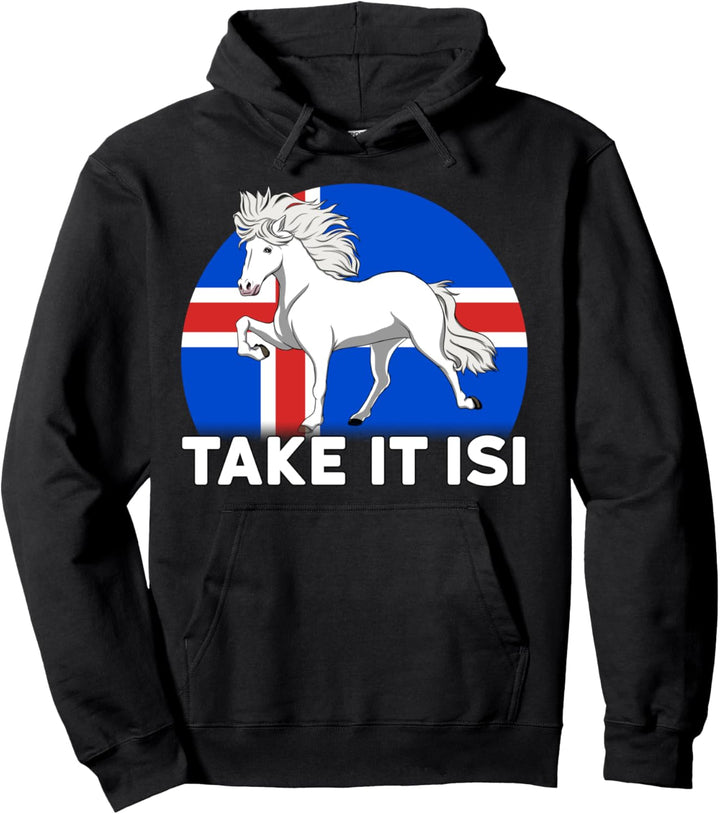 Islandpferde Geschenk Kinder Damen Islandflagge Wie ein Isi Pullover Hoodie