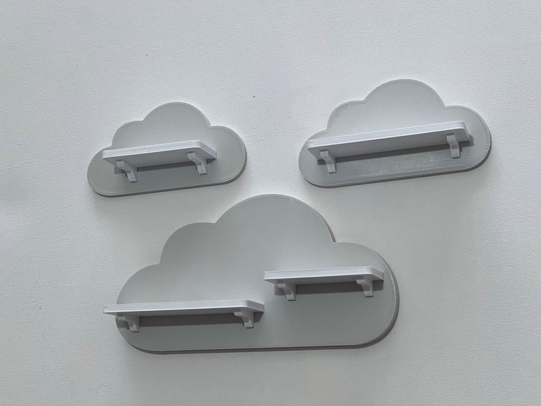 3er Wolken-Set Hellgrau passend/Kompatibel für die Toniebox Toniefiguren
