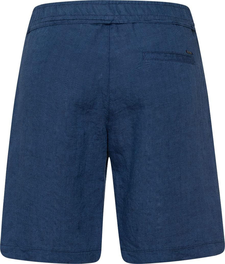 BRAX Damen Style Mel B Bermuda Pure Linen Jeans-Shorts, Indigo