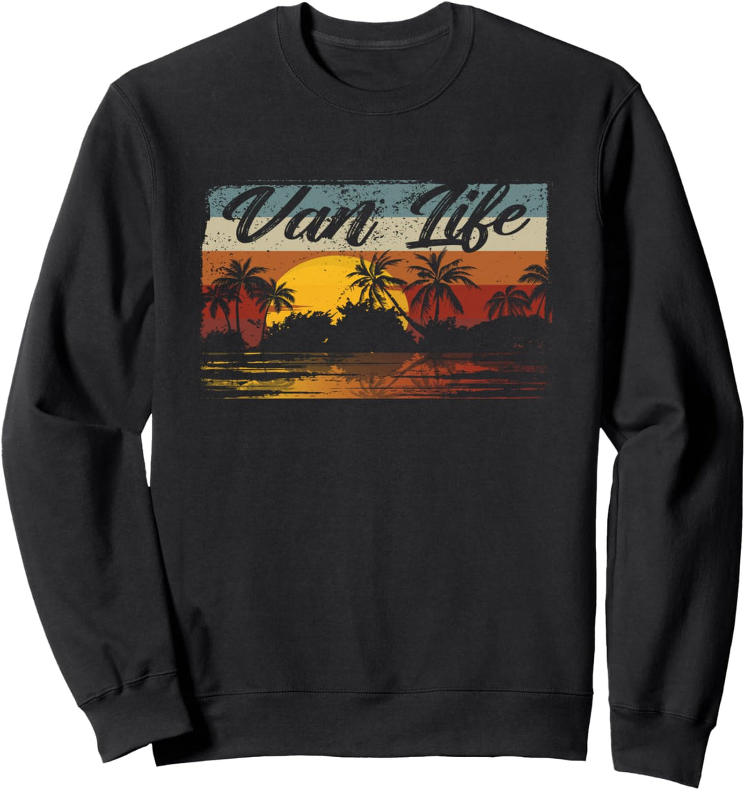 Retro Vintage Van Life ist das wahre Abenteuer Sweatshirt