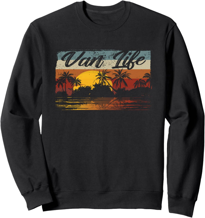 Retro Vintage Van Life ist das wahre Abenteuer Sweatshirt