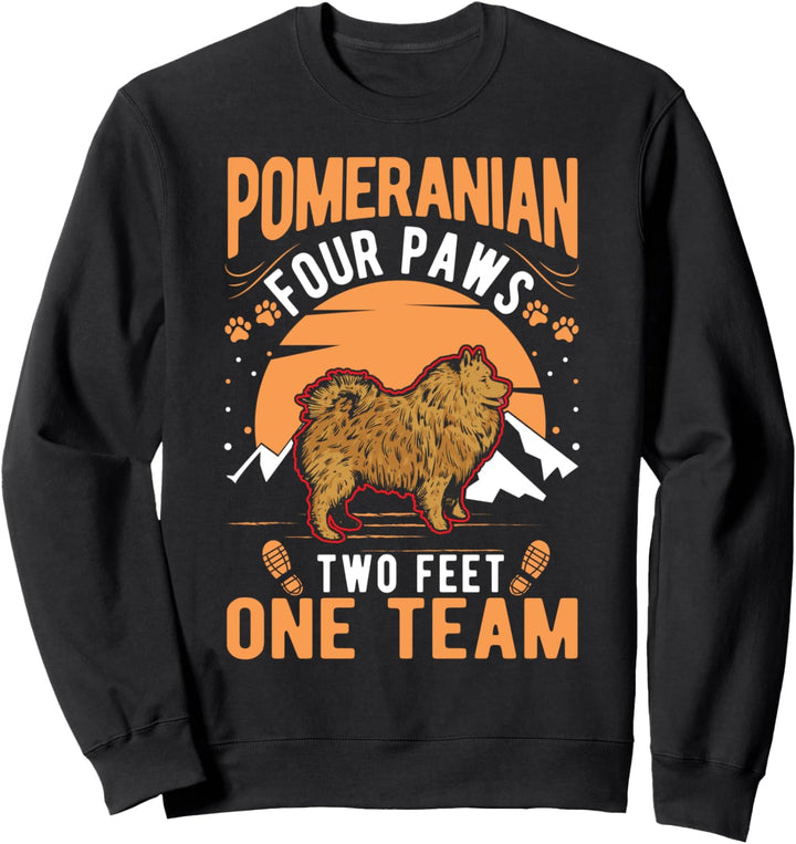 Zwergspitz 4 Pfoten 2 Beine Ein Team Kleinspitz Zwergspitz Sweatshirt