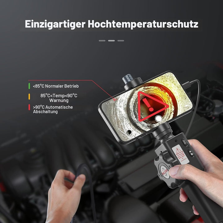Ralcam Endoskopkamera mit Licht Camera - Inspektionskamera 8.5mm HD1080P Industrial Endoscope mit 6