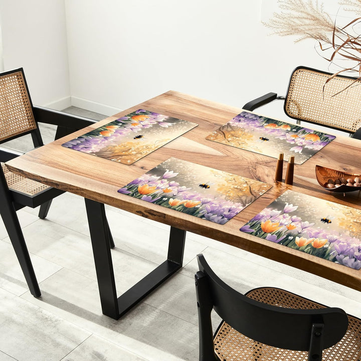 KitchenYeah© Platzsets Abwaschbar 6-Teilig 45x30 cm Tischsets Platzdeckchen rutschfeste Platzset Unt