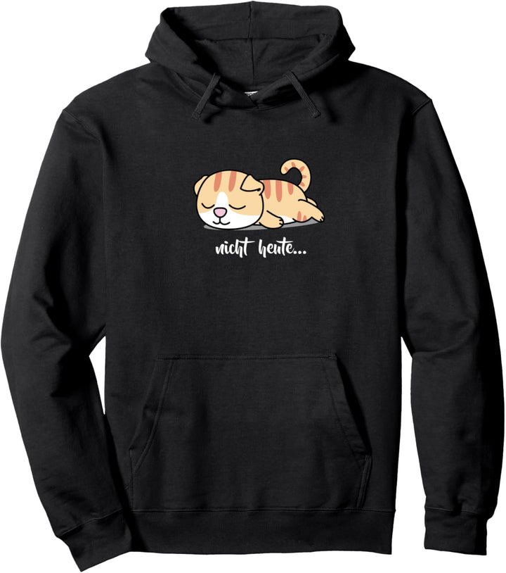 Nicht heute Lazy Cat Katzenmotiv | Lustiges Katzen Geschenk Pullover Hoodie