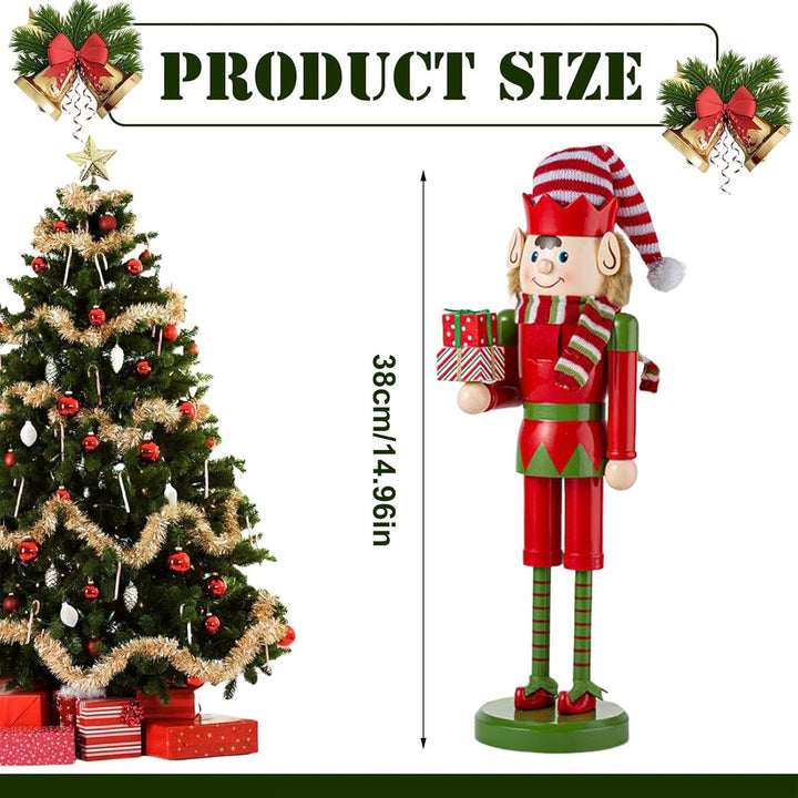 Weihnachtsnussknacker - Nussknacker Figuren - Holz Deko 38 cm Für Küche Nachttisch Kamin Esstisch Ge