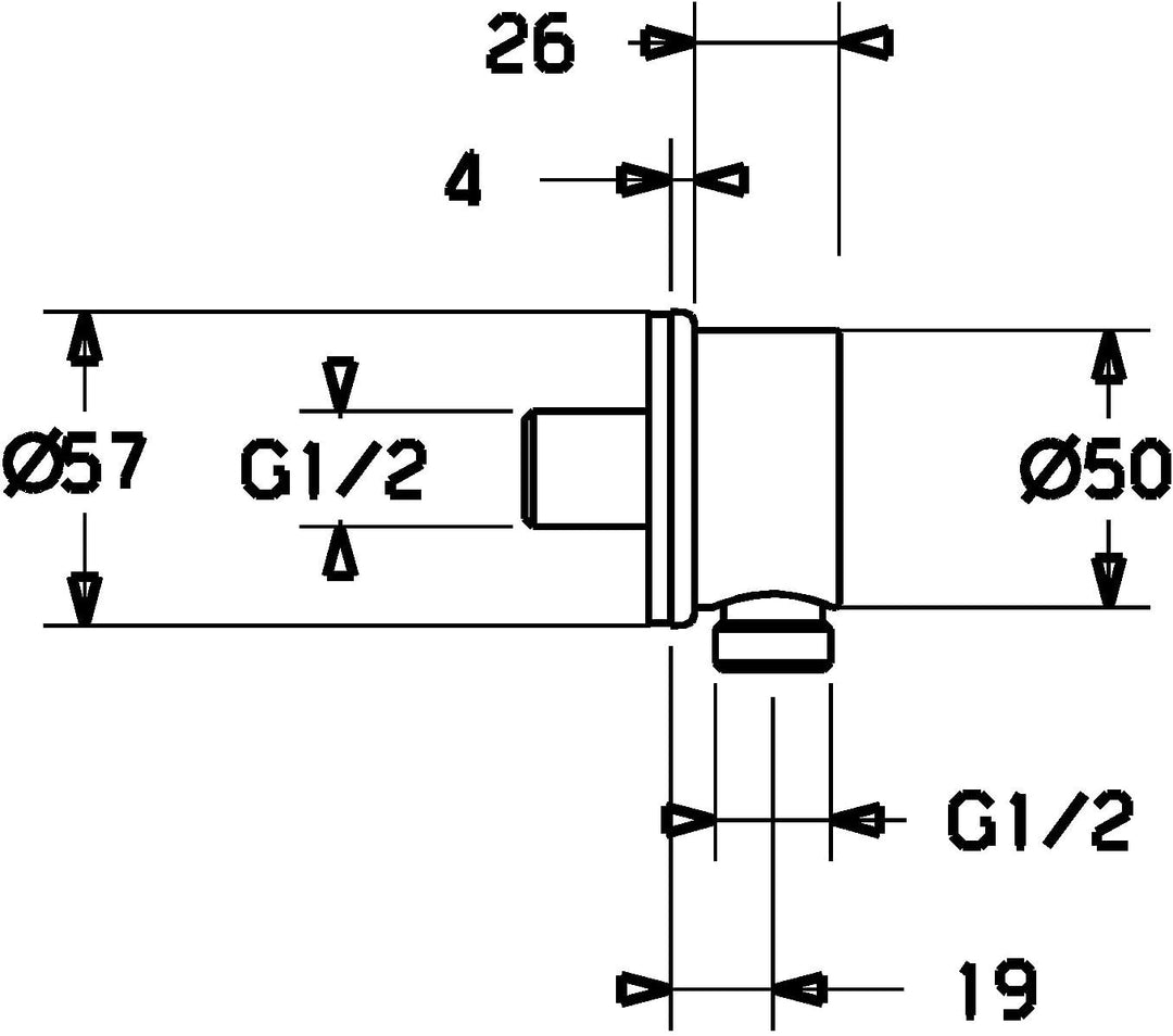 Hansa 44250100 Hansaviva Wandanschlussbogen