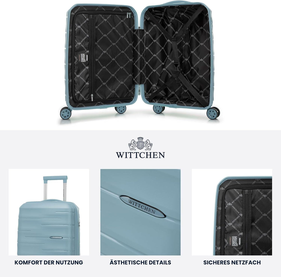WITTCHEN ARCO Line | Mittelgrosser Koffer Reisetasche | Leichtes Gepäck Polypropylen TSA-Schloss Tel
