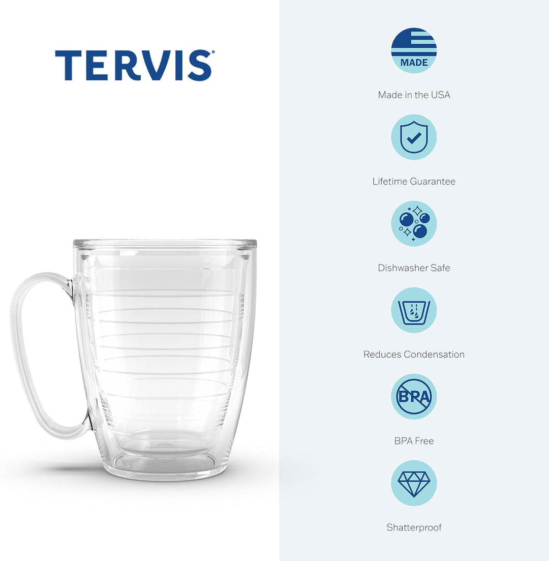Tervis #1 Teacher-Apple Isolierbecher mit Emblem, 473 ml, transparent 16oz Mug - No Lid Durchsichtig