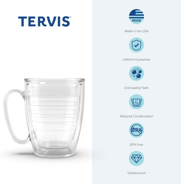 Tervis #1 Teacher-Apple Isolierbecher mit Emblem, 473 ml, transparent 16oz Mug - No Lid Durchsichtig
