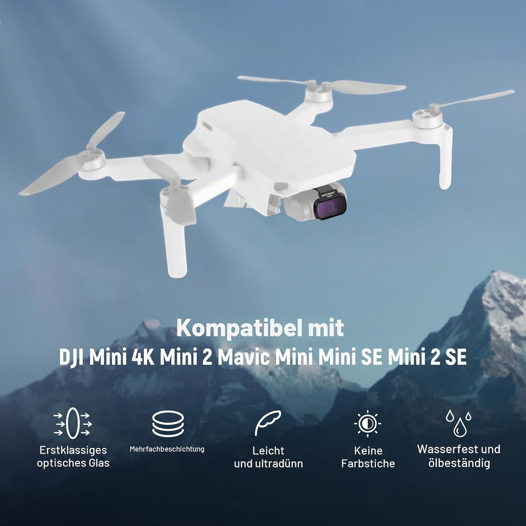 NEEWER ND Filter Set kompatibel mit DJI Mini 4K/2 SE/SE/2/Mavic Mini (3er Pack), CPL/ND8/ND16 Graufi