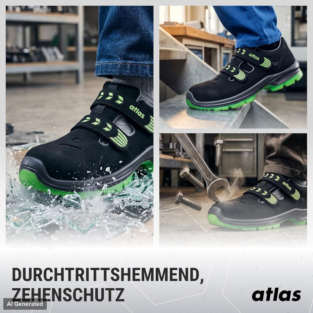 ATLAS Sicherheitsschuhe SL 265 XP Green ESD, 39 EU