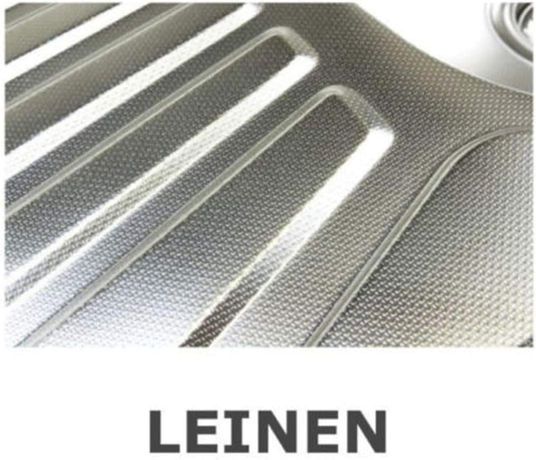 VBChome Einbauspüle mit Armatur 77x50 Leinenstruktur ab 45er Unterschrank Edelstahl Küchenspüle Spül