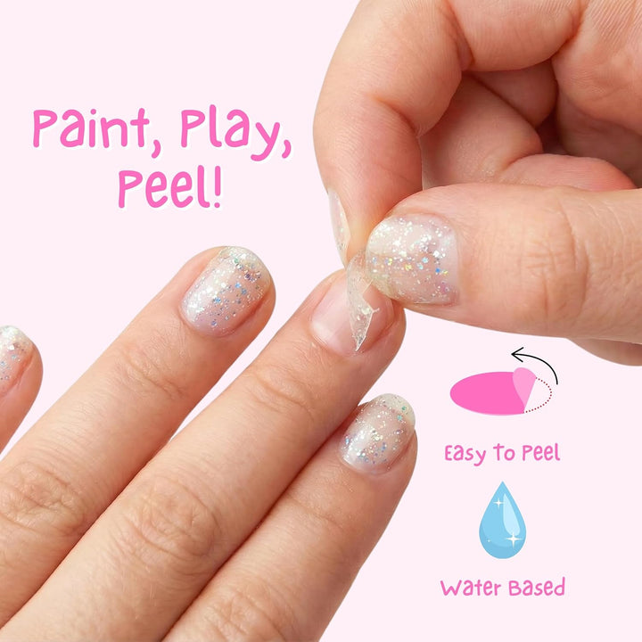 MIss Nella PARTY COLLECTION 3- Nagellackpack mit 3 Abziehbare, geruchsneutrale, wasserbasierte und s