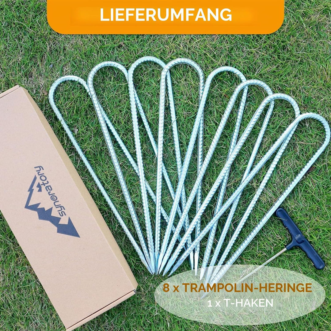 Trampolinpfähle Anker Hochwind-Strapazierfähiges Trampolinanker-Set U-Typ, scharfe Enden, Sicherheit