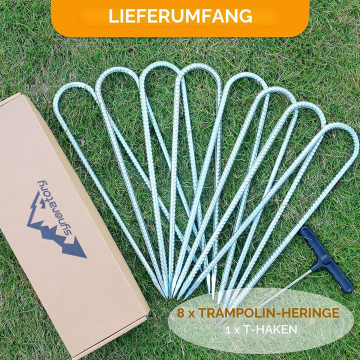 Trampolinpfähle Anker Hochwind-Strapazierfähiges Trampolinanker-Set U-Typ, scharfe Enden, Sicherheit