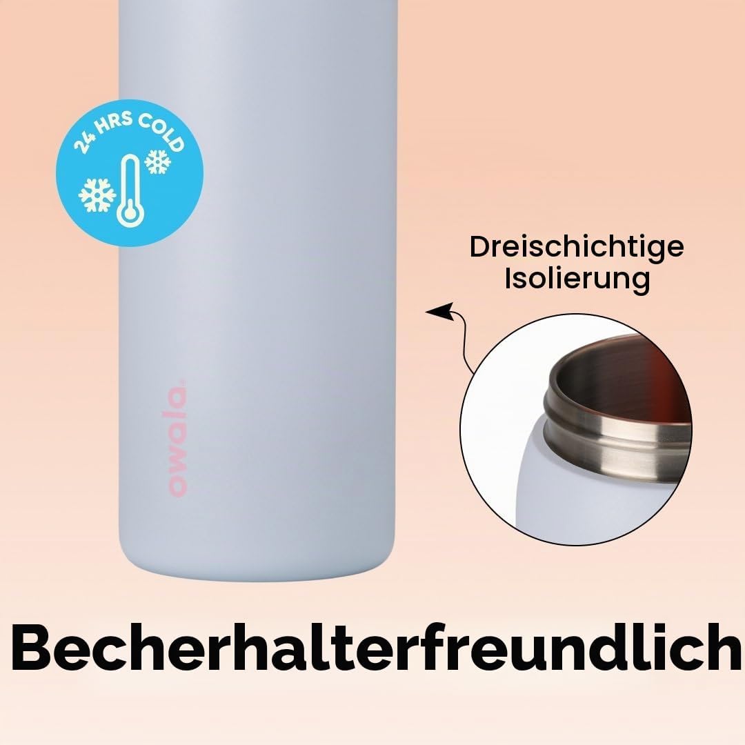 Owala FreeSip Isolierte Edelstahl Trinkflasche mit Strohhalm, 945 ml – BPA-frei, optimal für Sport,