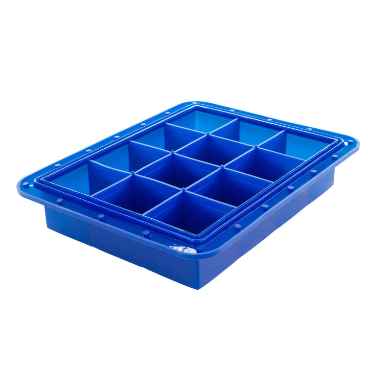Lurch 240765 Ice Former Arctic Würfel 5cm blau Eiswürfelform für 12 Eiswürfel mit transparentem Deck