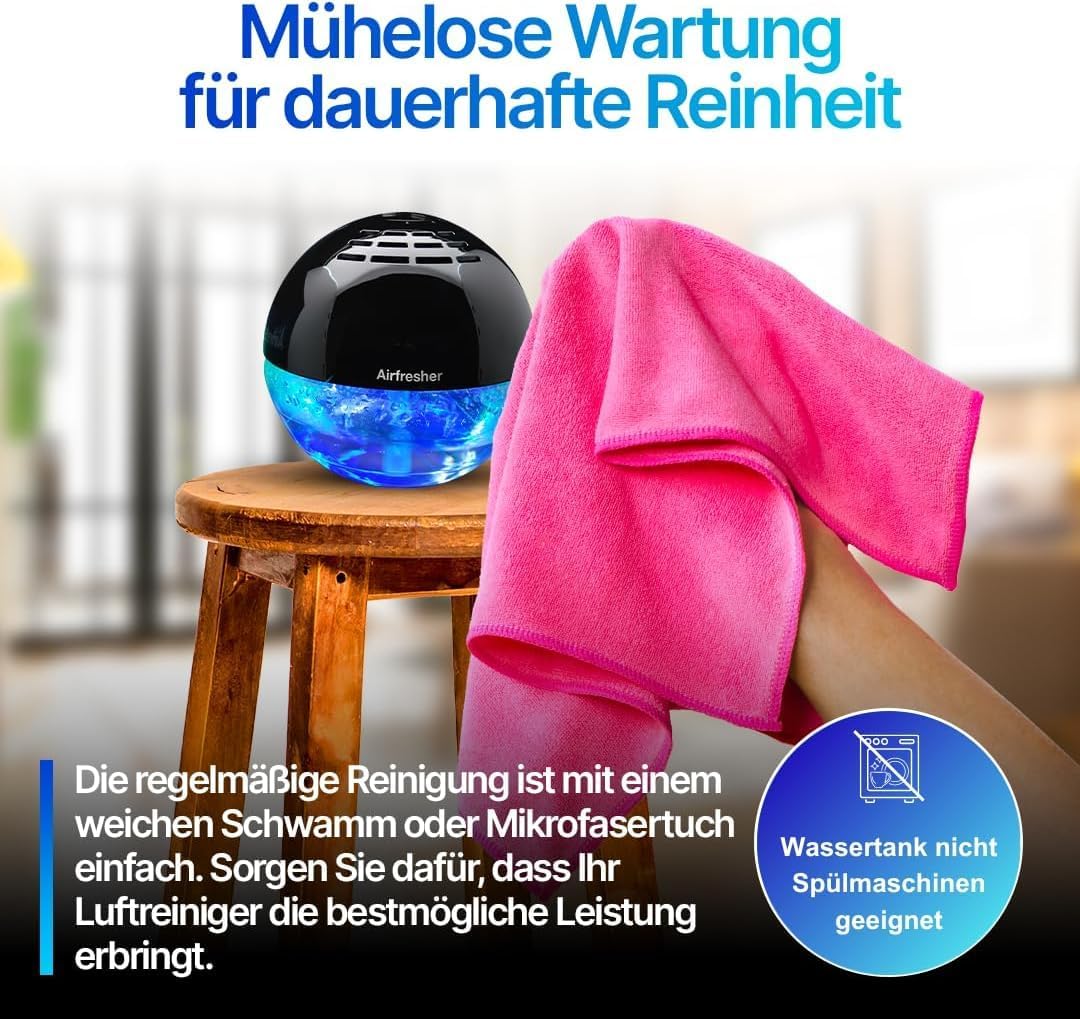 LURA Lufterfrischer Luftreiniger & Luftbefeuchter mit Lavendel Öl – Original Aromatisierer gegen Ger