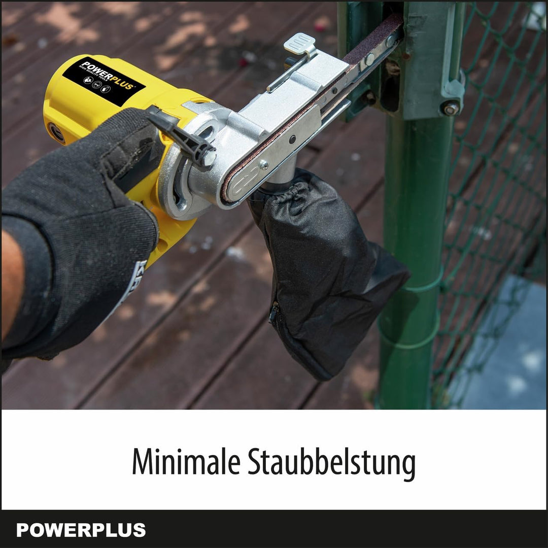 POWERPLUS POWX139 - Lijadora de banda 400w, Schwarz/Gelb