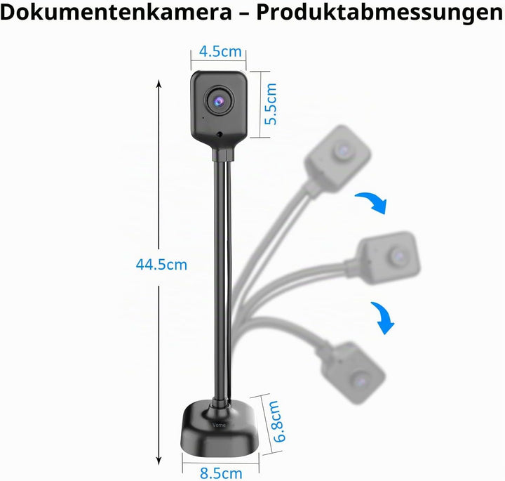Dokumentenkamera für Lehrer und Klassenzimmer, USB-Webcam/Doc-Kamera, integriertes Mikrofon, Mac OS,