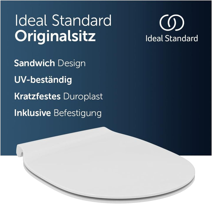 Ideal Standard E036501 Connect Air WC-Sitz, Weiss Sandwich ohne Softclosing Weiss, Sandwich ohne Sof
