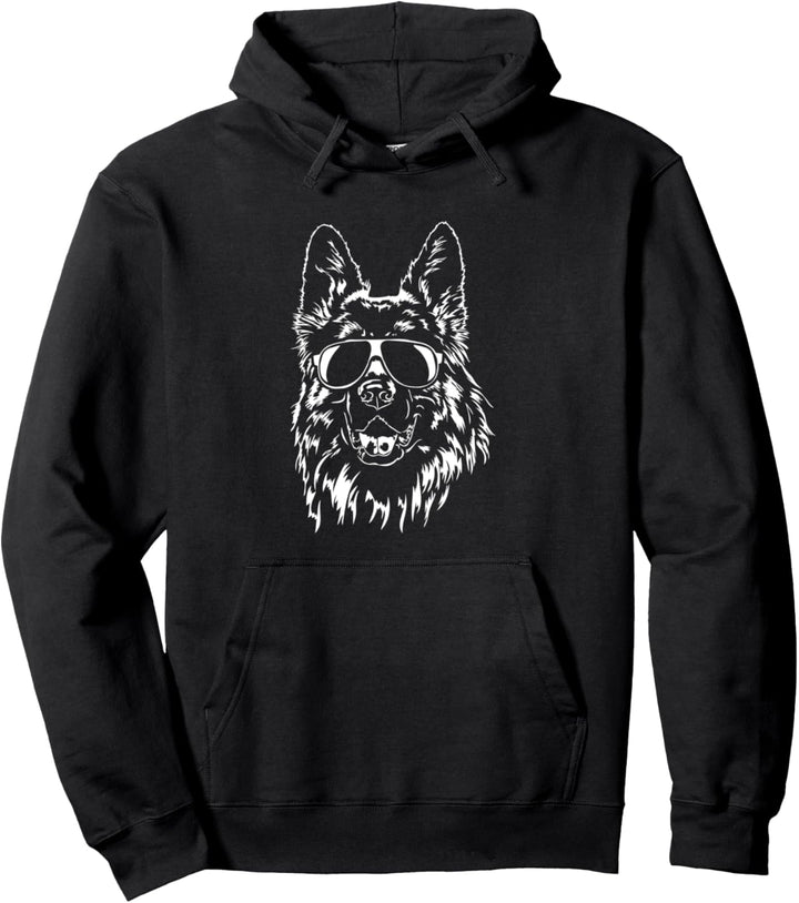 Lustiger Deutscher Schäferhund cool Sonnenbrille Hund Hunde Pullover Hoodie
