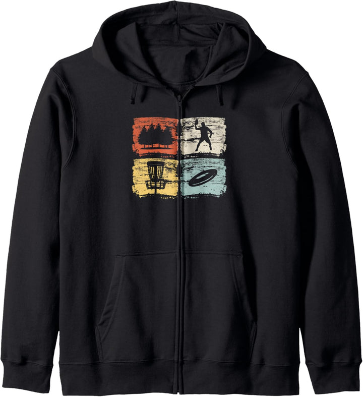 Disc Golf Stuff Retro Vintage Disc Golfer Disc Golf Kapuzenjacke