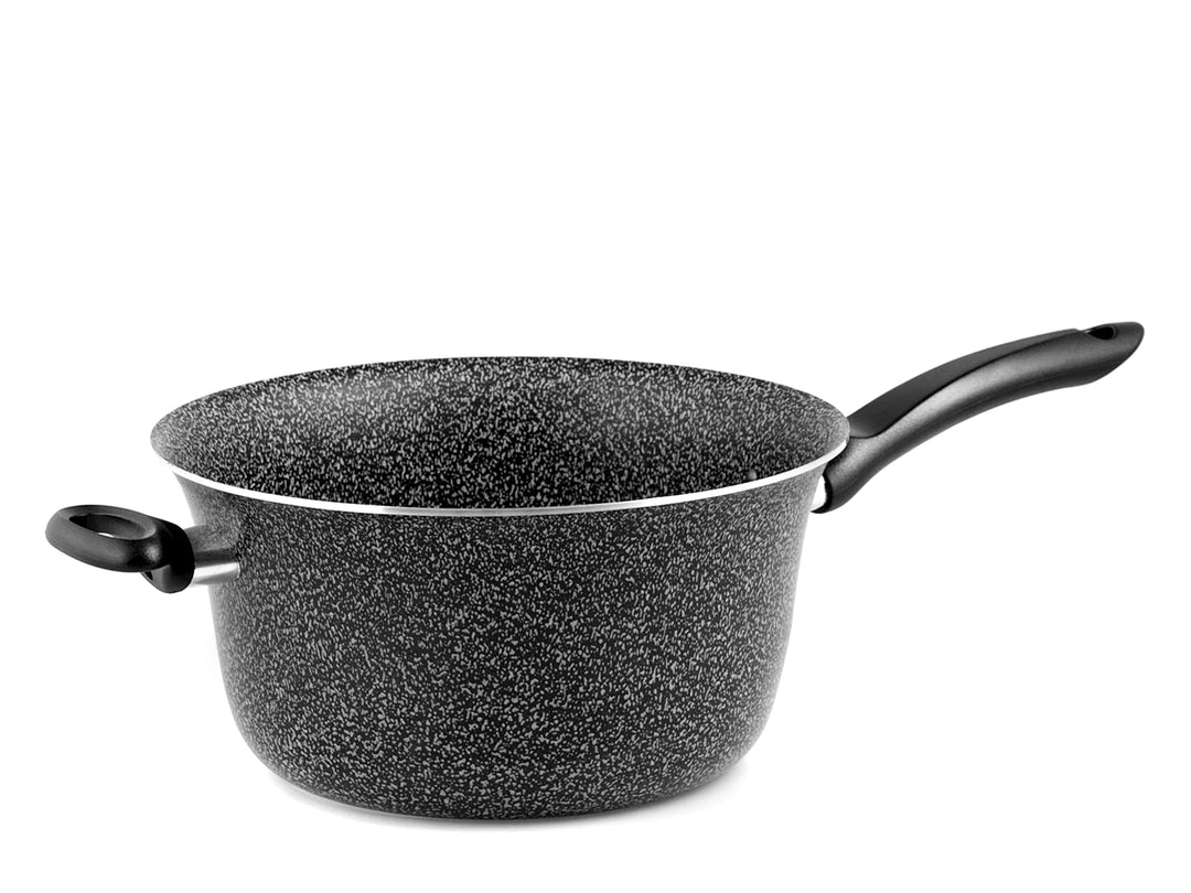 Home Antihaft-Kessel mit Griff, Stein, Schwarz/Silber, 20 cm