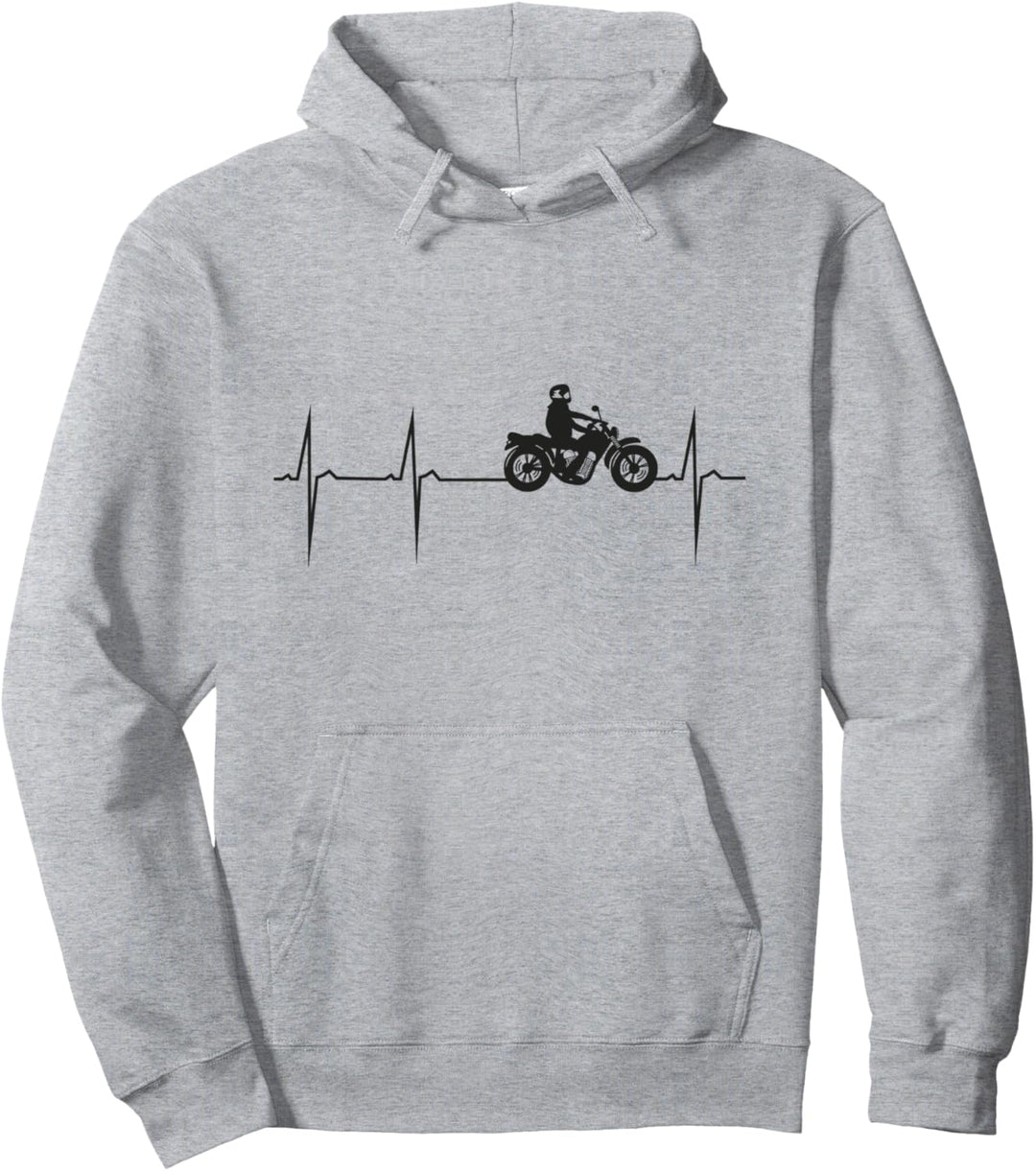 Herzklopfen Herzfrequenz Biker - Herzschlag für Motorrad Pullover Hoodie
