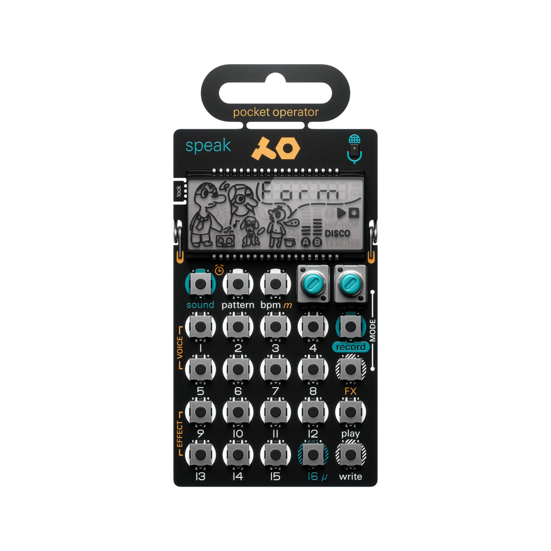Teenage Engineering PO-35 Speak Pocket Operator - Vocal-Synthesizer und Sequenzer mit eingebautem Mi