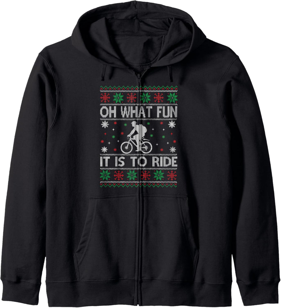 Weihnachtspullover-Mountainbike Fahrrad Hässlicher Kapuzenjacke