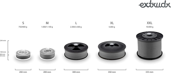 extrudr® XPETG MATT ø1.75mm (1kg) 'SCHWARZ' - 3D Drucker Filament - Made in Austria - höchste Qualit