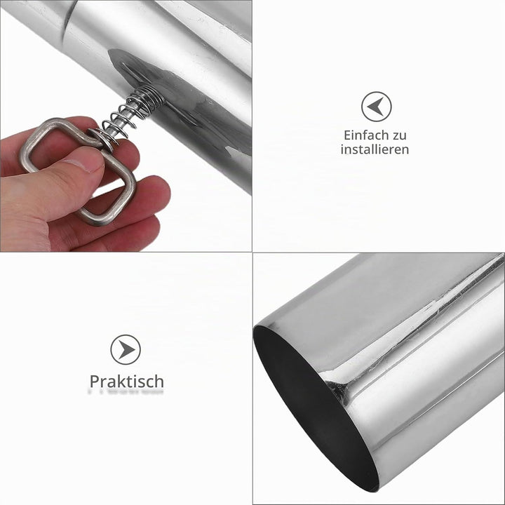 Supvox Ofenrohr mit Drosselklappe: 76 mm Edelstahl, verstellbares Kaminrohr für Campingzubehör