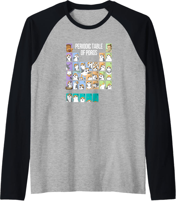 Star Wars Porg Periodic Table Raglan