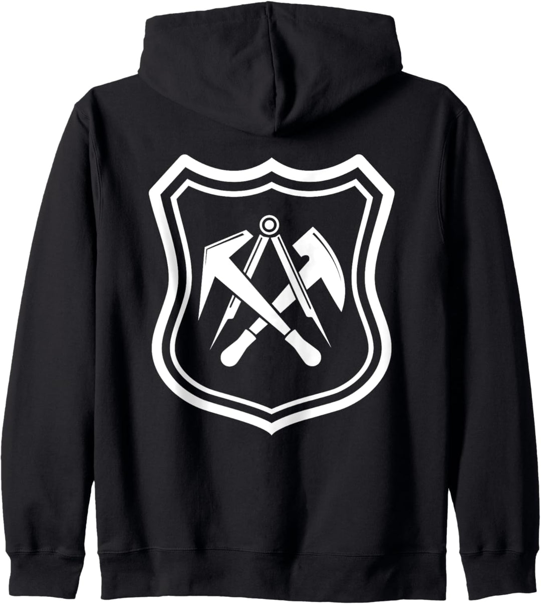 Traditionelles Dachdecker Zunftwappen auf coolem Emblem Kapuzenjacke