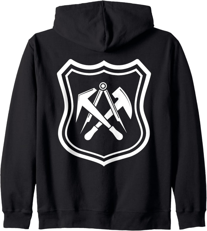 Traditionelles Dachdecker Zunftwappen auf coolem Emblem Kapuzenjacke