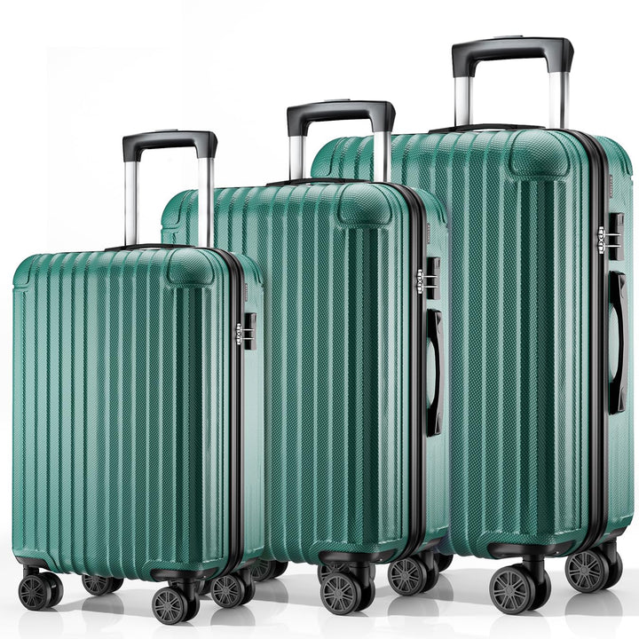 Koffer Set 3-teilig, Hartschalen Hartschalen Reisekoffer, Koffer & Trolleys mit 4 Rollen & Zahlensch