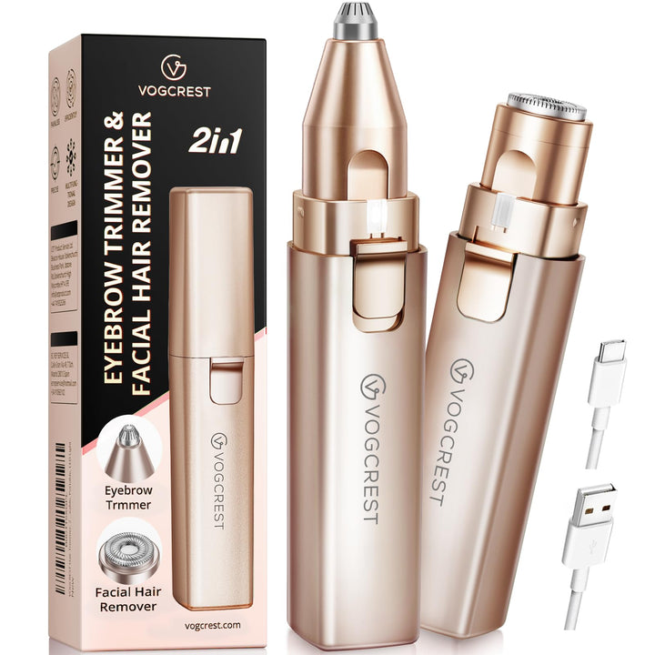 VG VOGCREST Gesichtshaarentfernung: 2-in-1 praktischer Gesichtsrasierer – ein effizientes Beauty-Too