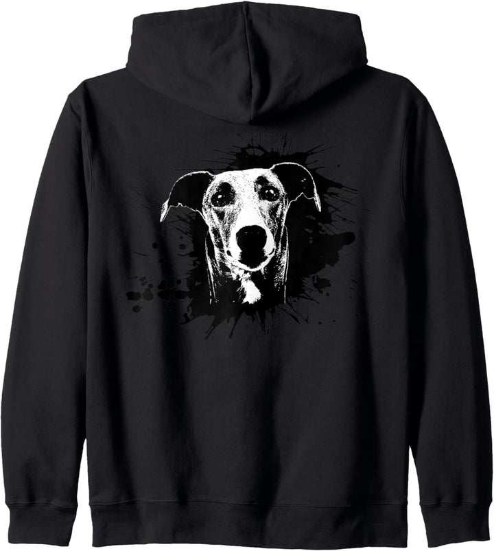 Greyhound-Hund | Greyhound Solash Design Kapuzenjacke
