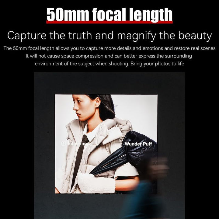 7artisans AF 50mm F1.8 FE STM-Objektiv für spiegellose E-Kameras A6000 A7 und NEX-Serie, Vollformat,