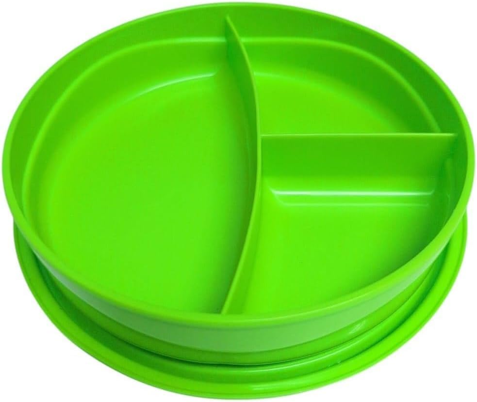 Tupperware to Go Lunchbox Clevere Pause 550 ml mit Trennwand Eco+ Schule Brotdose rund mit Abteilung