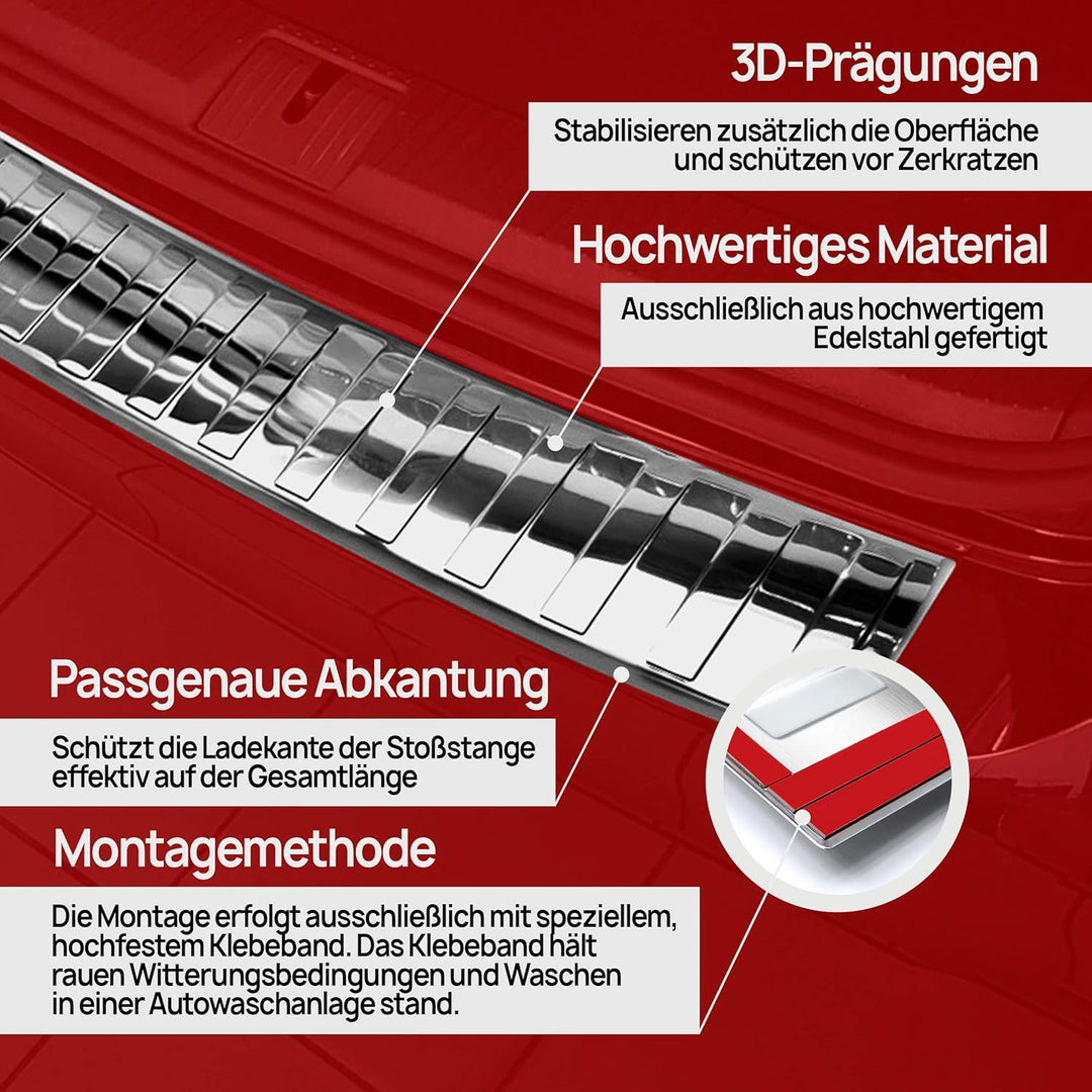 CHROMEMASTER | Ladekantenschutz Stossstangenschutz Kompatibel mit Renault Master 2010-2024; Edelstah