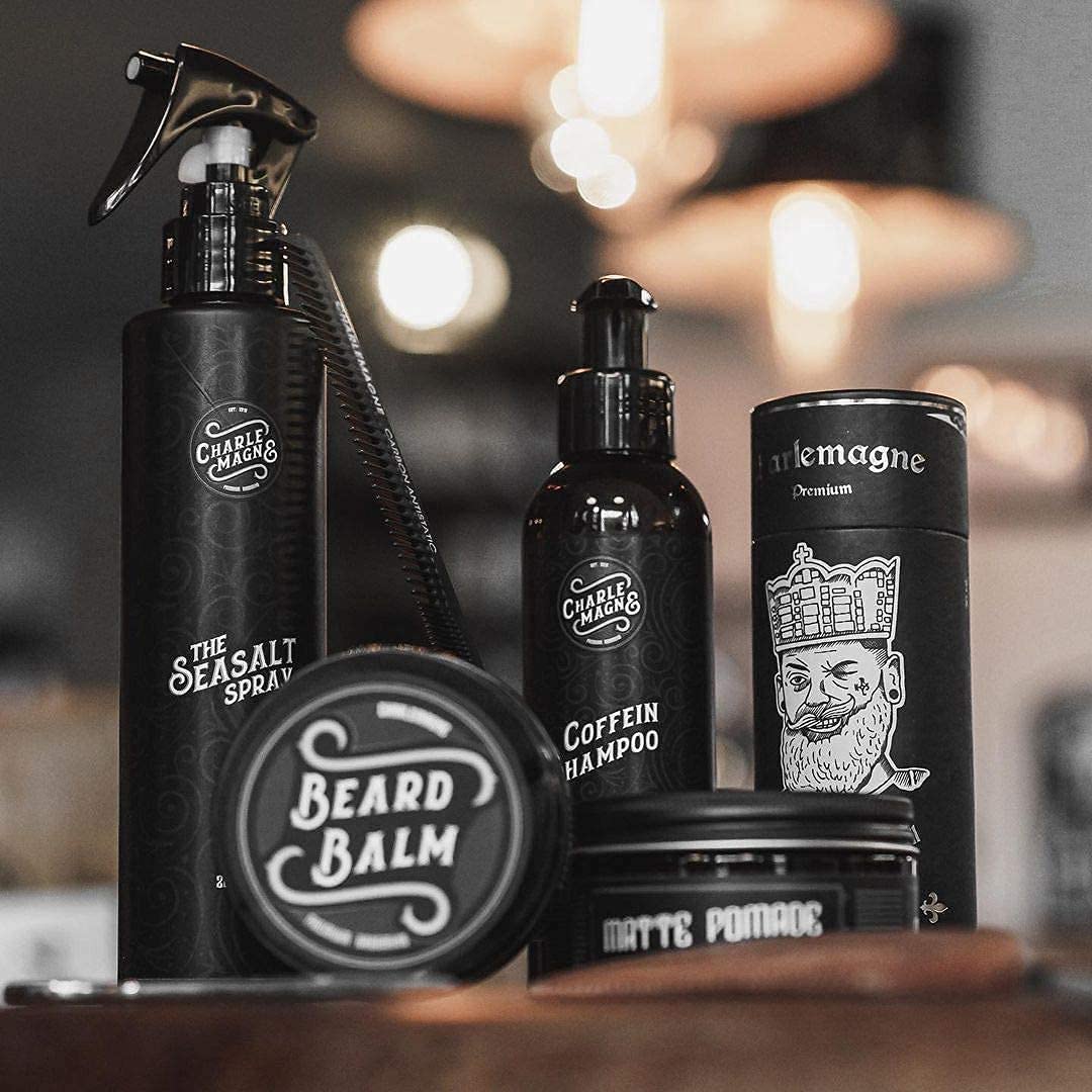 Charlemagne Bartshampoo - 200 ml - Barbershop-Erlebnis & Bart Styling für trockene Haut - Bartshampo