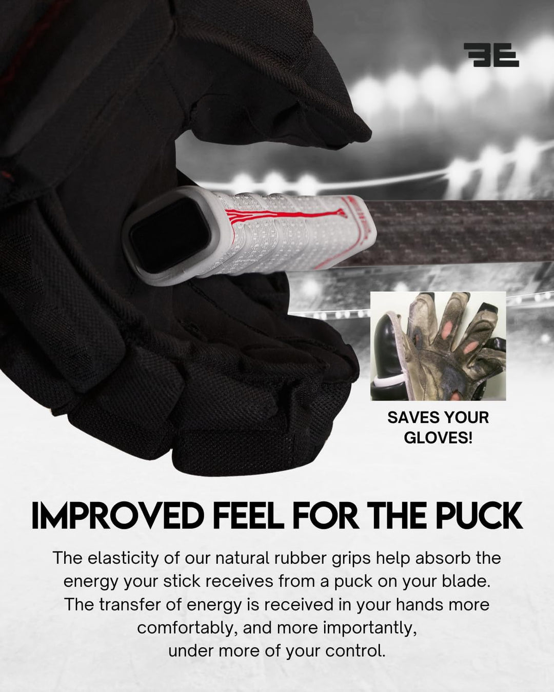 Buttendz Future Ersatz-Hockeygriff aus Gummi, Step-Down-Knauf, zweistufiger Spielerknauf mit Drehwir