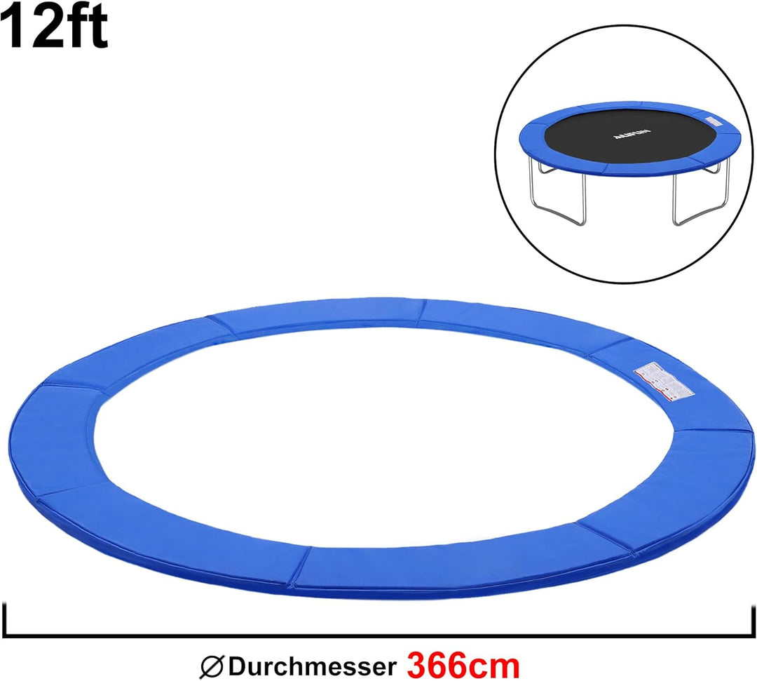 YRHome Trampolin Randabdeckung Federabdeckung Ø 244cm 305cm 366cm UV-Beständigkeit Reissfest Randsch