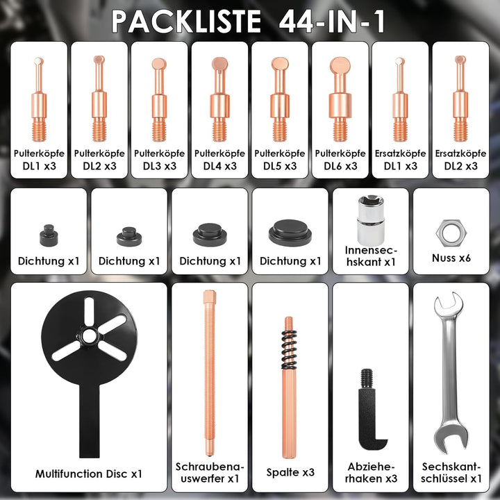 36-in-1 Lagerabzieher Set, Innenlager Abzieher Trennsatz, Lager Demontage Abzieher, Kugellager Abzie