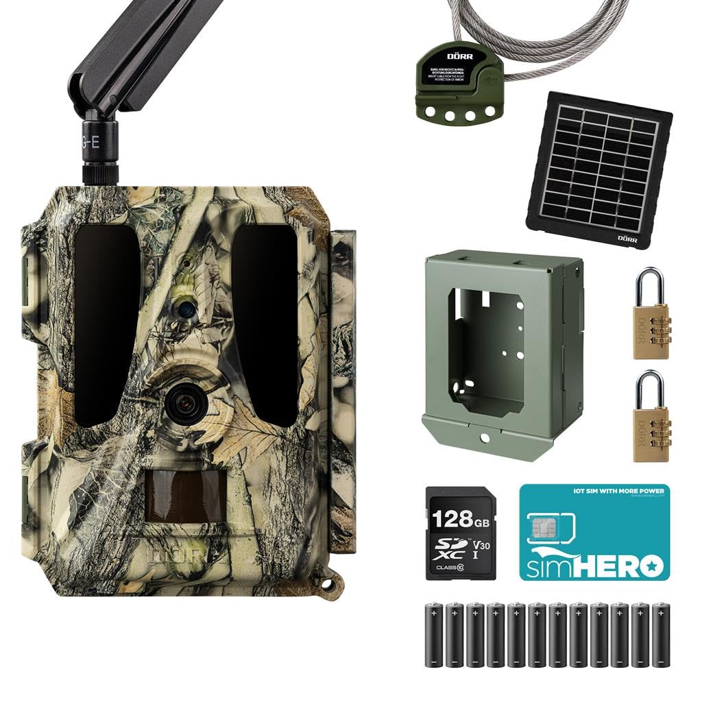 DÖRR Snapshot Cloud Pro 60° - High Safety Solar Set - 4G LTE Wildkamera - Überwachungskamera - APP -