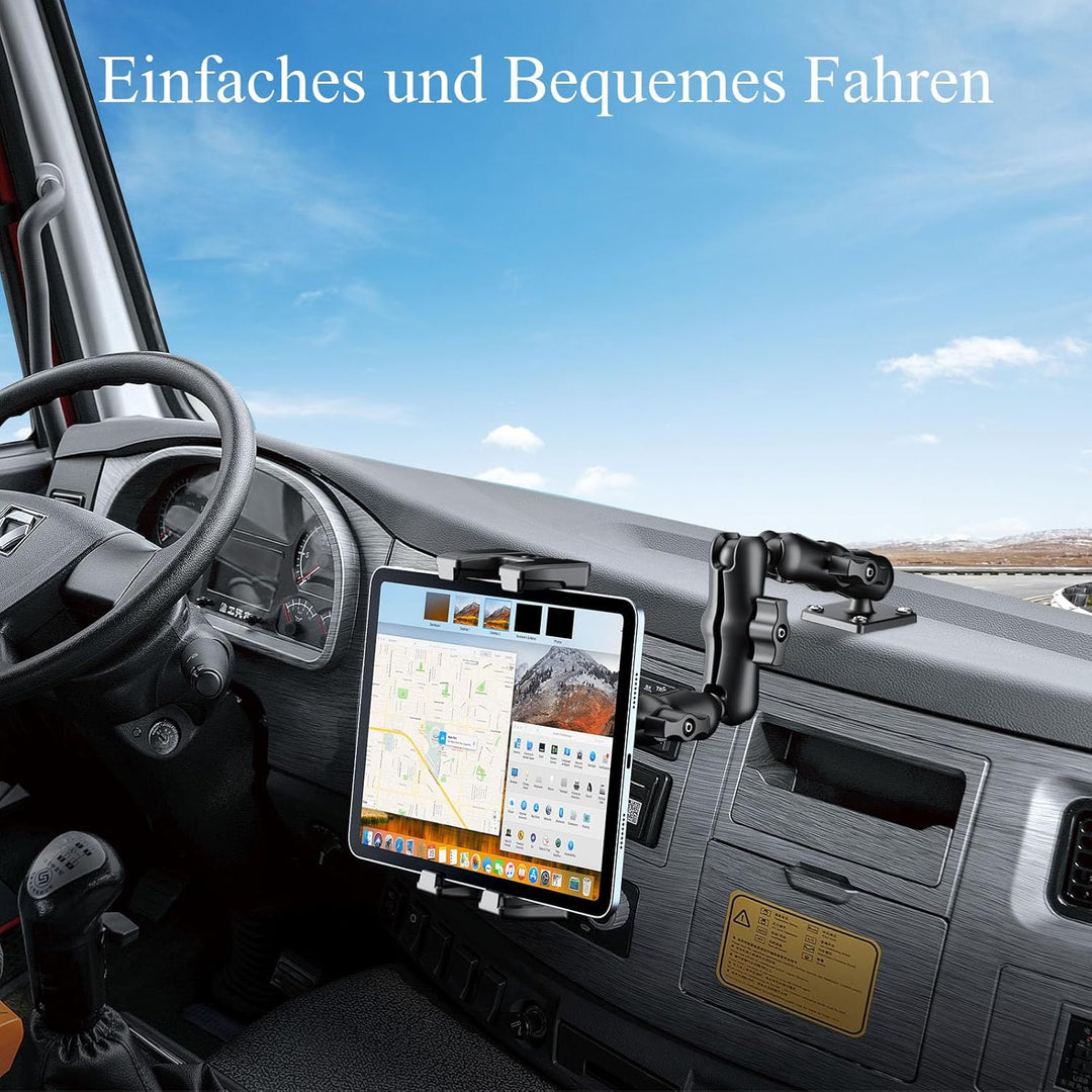 OHLPRO Tablet Halterung Auto, Halterung Auto für iPad mit 3-Stufigem Schwenkarm, Tablet Autohalterun